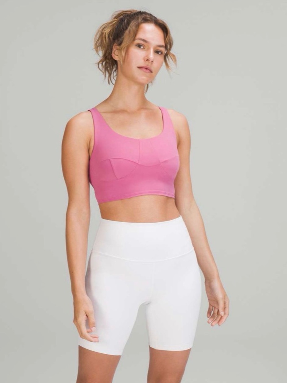 Lululemon Nulu Front-Darting Yoga Bra Size 6 in Pink Blossom
